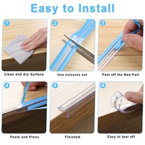 Bé Chống Góc Bảo Vệ Rõ Ràng Tùy Chỉnh Chiều Dài Đồ Nội Thất Cạnh Bảo Vệ An Toàn Bumper Mềm Mạnh Dính Nhà Máy Trực Tiếp - Product Image 6