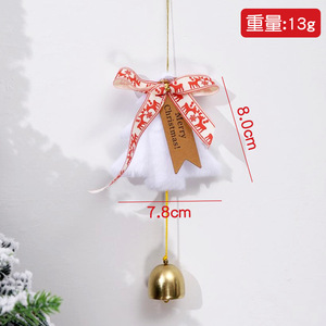 Xmas Hanging Ornaments Plush Christmas <b>Tree</b> Bell Merry Christmas Hanging Christmas Decorations for <b>Tree</b> - Product Image 5