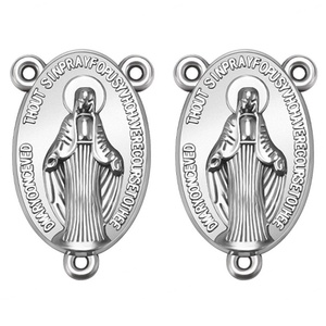 Médailles religieuses catholiques miraculeuses Marie, médaille italienne Saint Benoît en argent sterling, médaille chrétienne en acier inoxydable - Product Image 5