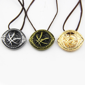 Collier Pendentif Vintage Charme Oeil de Agamotto <span class=keywords><strong>Doctor</strong></span> Strange en Alliage de Zinc avec Chaîne Corde, Design Géométrique, pour Hommes et Femmes - Product Image 1