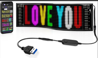 Panneau matriciel LED, taille personnalisable, panneau LED numérique intelligent flexible, pixels adressables RVB, motif, animation de texte, affichage, signalisation