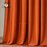 ANNIELU Rideaux extensibles en spandex orange brûlé sur mesure pour la décoration de scène et de fond de scène d'événements de mariage