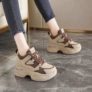 Zapatillas Deportivas de Tacón Oculto Estilo Vintage para Mujer, Plataforma de 8 cm, Zapatos Cómodos y Versátiles que Aumentan la Estatura, Ideales para Mujeres Pequeñas - Product Image 1
