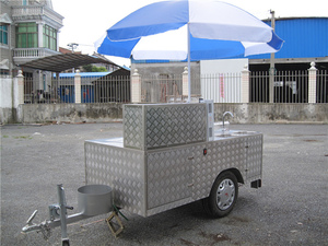 Carrito de Venta Ambulante de Perritos Calientes y Hamburguesas con Parrilla para 100 Compradores - Product Image 6