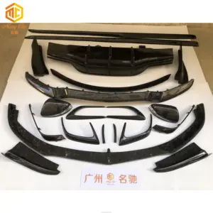 W205 C63 forged carbon fiber body kit bumper front lip side skirt diffuser vent for Mercedes Benz W205 C63Coupe