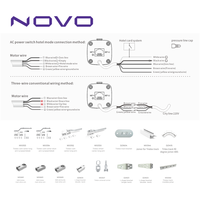 NOVO N21 Tuya WiFi Moteur de rideau intelligent intégré, rail motorisé électrique pour rideaux N30146, télécommande, silencieux, couple élevé, pour stores