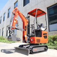 Envío Gratis, Mini Excavadora SDJK de 1, 2 y 3.5 Toneladas, Mini Excavadora Agrícola con Motor Kubota, Mini Excavadora de Cadenas