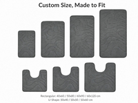 Diamant-Memory-Foam-Badematte, gesteppt, saugfähig, schnelltrocknend, rutschfest, mit PVC-Rückseite für Badezimmer, Duschboden, Teppich