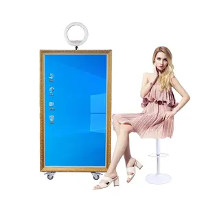 65 inches Most Popular Digital Photo Me Booth Magic Touch Screen Mirror Selfie Photo Booth for wedding