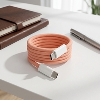 Schnelles Ladekabel Nicht-Standard Typ-C Magnetisches Ladekabel aus Gewebematerial für Auto-Telefon Schnellladung Kompatibel mit Android
