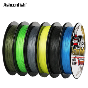 Super Strong <span class=keywords><strong>330</strong></span> Yards Ashconfish 8 Brins PE Tressé Résistant à l'Abrasion en Eau Salée Jaune Vert Haute Visibilité <span class=keywords><strong>Ligne</strong></span> de Pêche Tressée - Product Image 1