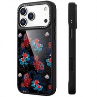 Coque de téléphone en verre A9 Guochao Kirin porte-bonheur pour iPhone 17, design chinoiserie, motif nuage et pivoine porte-bonheur, antichoc