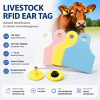 Etiqueta de Oreja RFID FDX-B TPU con Numeración ICAR para Ovejas, Redonda y Cerrada, 134.2khz, Etiquetas Electrónicas para Cerdos 01 para Granjas Ganaderas