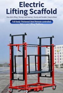 Plateforme élévatrice mobile électrique portable pour installation de toitures, 4 mètres, à batterie, avec palans manuels - Product Image 4