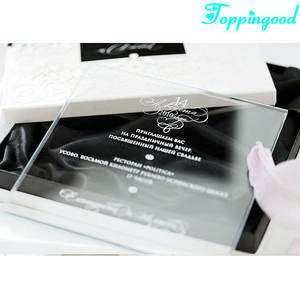 A buon mercato Piazza Acrilico Inviti di Nozze Con Giftbox Per La Cerimonia Nuziale & Del Partito - Product Image 4