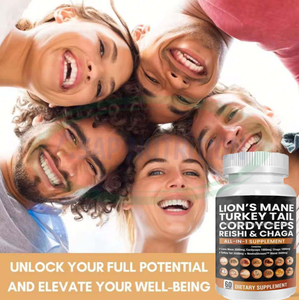 Suplemen Kesehatan Ausreson Fertility Support Reishi <span class=keywords><strong>Cordyceps</strong></span> <span class=keywords><strong>Sinensis</strong></span> Lion's Mane Chaga Kapsul Kompleks Jamur - Product Image 5