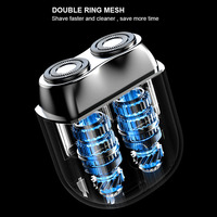Mini rasoir électrique USB portable, étanche, double tête de rasoir, rechargeable par USB, tondeuse à barbe pour homme, utilisation humide et sèche