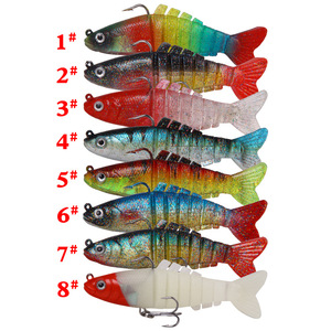 Señuelo de pesca de silicona multisegmentado XY-127 de 9 cm y 17.5 g para pesca de lubina en aguas profundas - Product Image 1