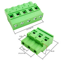 Bloc de connexion vertical femelle enfichable pas de 7,62 mm, types A et B