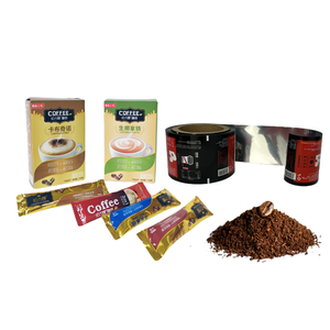 Rotolo di pellicola plastica personalizzata 3 in 1 per imballaggio <span class=keywords><strong>sottovuoto</strong></span> a sigillatura laterale, bustina stick, scatola, sacchetto in alluminio puro per caffè istantaneo in polvere - Product Image 1