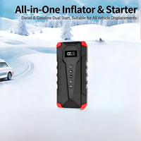 Nouveau compresseur d'air portable 12V en ABS pour voiture, gonfleur de pneus 10800mAh avec moniteur de pression des pneus et manomètre numérique