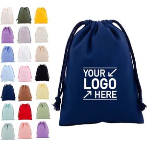 Custom logo Cotton Drawstring <b>Bag</b> with logo Embroidery Printing Promotional Gifts Packaging <b>Bag</b> Reusable Dust <b>Bags</b> for Storage - Product Image 1