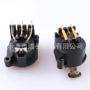 Connecteur XLR 5 broches à montage sur panneau, mâle et femelle, pour microphone audio-vidéo - Product Image 2