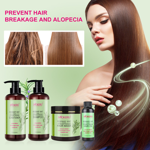 Set Biologico Mokeru OEM per la Cura dei Capelli con Olio, Maschera, Shampoo e Balsamo al Rosmarino Naturale Riparatore Anticaduta - Product Image 3