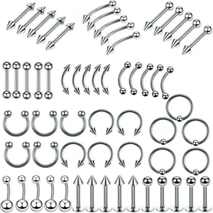 Lotus Piercings en Acier Chirurgical Inoxydable 316L pour Hélix, Rook, Daith, Cartilage, Labret, Barres, Fer à cheval, Septum et Piercing de nombril - Product Image 1
