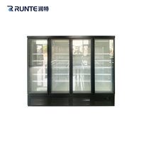 Congélateur de présentation réfrigérée, réfrigérateur vertical commercial, armoire réfrigérée, porte en verre pour supermarché