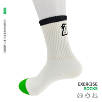 Chaussettes en coton personnalisées de haute qualité, colorées, tendance, pour hommes et femmes, chaussettes décontractées, logo personnalisé