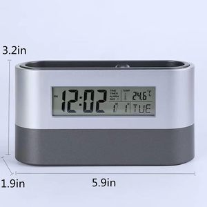 Cadeau promotionnel, porte-stylo numérique électronique avec horloge, boîte de rangement pour gadgets, affichage de bureau - Product Image 4