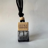 Diffuseur de parfum pour voiture, flacon transparent pour huiles essentielles, flacons carrés en verre vides, désodorisant, diffuseur de parfum pour voiture