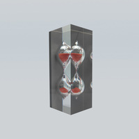 Sablier en Lucite transparent intégré, avec logo personnalisé, en résine, presse-papiers, décoration de bureau, souvenir d'entreprise, cadeau