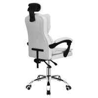 Chaise de conférence de style patron pivotante à dossier haut ergonomique, chaise de bureau de direction haut de gamme avec appui-tête réglable