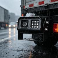 Caméra de recul intelligente IA BSD 1080P étanche IP68 pour détection de piétons et véhicules, avertissement d'angle mort pour semi-remorque et bus, OEM ODM