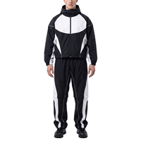 Survêtements coupe-vent en nylon de haute qualité personnalisés pour hommes, style décontracté, sport, couleurs contrastées, ensemble de survêtement 2 pièces pour hommes