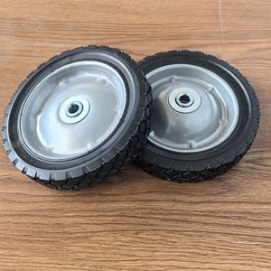 Minghao 7 Inch Hollow <b>Plastic</b> <b>Wheels</b> For Lawnmower Sweeper Solid Rubber Tires - Product Image 1