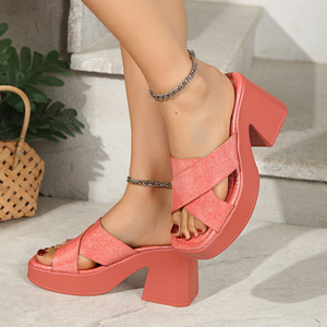 Sandalias de Plataforma con Tira en T, Estilo Coreano 2026, para Mujer, Gruesas, Ultra Altas, Casuales, para Invierno, Verano, Uso Diario, Aumentan la Estatura, Talla Grande - Product Image 1