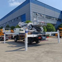 Camion nacelle télescopique Sinotruk 6 roues RHD léger 38 m avec stabilisateurs à verrouillage