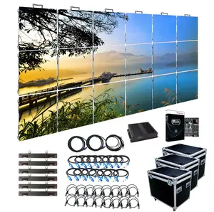 Gratis sampel P3.91 led luar ruangan panggung dan led chip dinding dipasang video layar dinding p2.6 led panel nova star linsn chhuanglian power