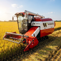 Nouvelle moissonneuse-batteuse automotrice professionnelle à chenilles en caoutchouc pour la récolte du riz et des céréales dans les rizières, à vendre