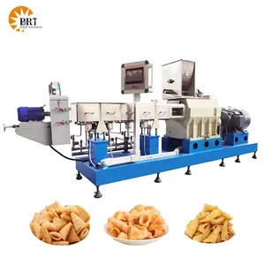 automatic fried snacks corn puff food production line corn chips kurkure extruder manufacturers machine