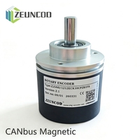 ZHEJUN Codeur Rotatif Absolu Magnétique Multi-Tours CANbus 60mm Résolution 12-18 bits Capteur de Position Industriel IP65/IP68 à Bride