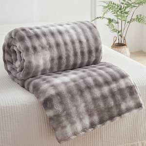 Tie Dye Pink Faux Fur Couch <b>Bed</b> Living Room Soft Fluffy Thick Warm <b>Throw</b> Blanket <b>for</b> Winter Home Decor Gifts - Product Image 3
