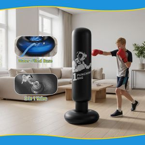 Pilier de boxe gonflable rempli d'eau, sac de frappe autoportant pour l'entraînement physique des jeunes à domicile - Product Image 5