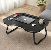 Mesa para Portátil Multifuncional Convertible AOR de MDF, Color Personalizado para Dormitorio, Escritorio Plegable Pequeño para Cama Superior/Dormitorio