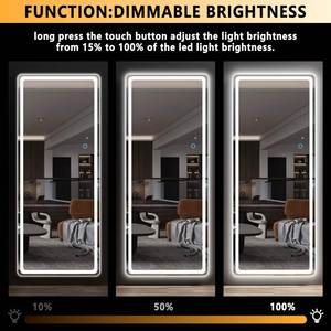 Productos de Tendencia 2025 Espejo LED de Pared de Alta Definición con Marco de Vidrio Estilo Moderno para Salón de Belleza, Barbería y Sala de Estar - Product Image 5