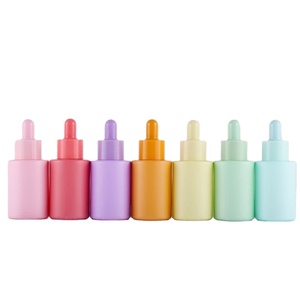 Trong kho màu 30 ml màu hồng màu xanh hổ phách Chai Thủy Tinh Nhỏ GiọT 30 ml thủy tinh huyết thanh Chai nhỏ giọt tinh dầu Chai nhỏ giọt - Product Image 1