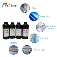 Mr. Inks Tarpaulin Lamp Cloth Fabric Printing CMYK W V UV Cured Ink PVC UV Curing Ink pour Epson I3200 Digital Flexo Printing